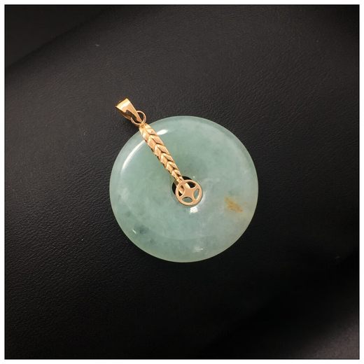 Ouyin 8K gold buckle melon seed buckle thin safety buckle G750 jade buckle 8k pendant buckle 750 jade buckle 18K red