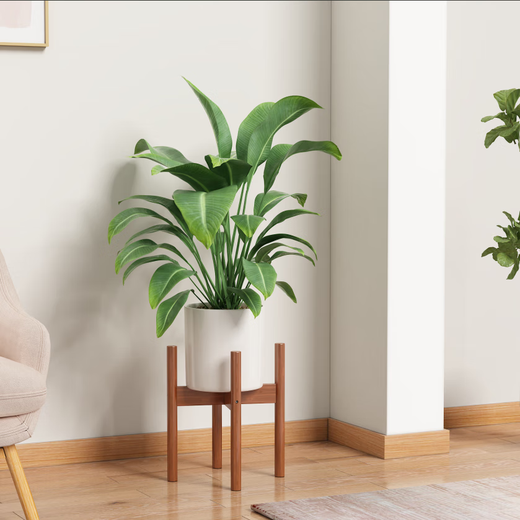 Anya Cross Flower Stand Living Room Floor-standing Flower Pot Stand Balcony Plant Stand Succulent Potted Plant Stand Brown Extra Large