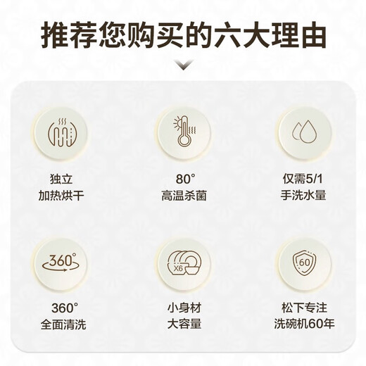 Panasonic dishwasher desktop second generation 5 sets household countertop independent hot air drying automatic smart dishwasher 80 high temperature sterilization small countertop NP-UW5HH1D blue NP-K8RAH1D