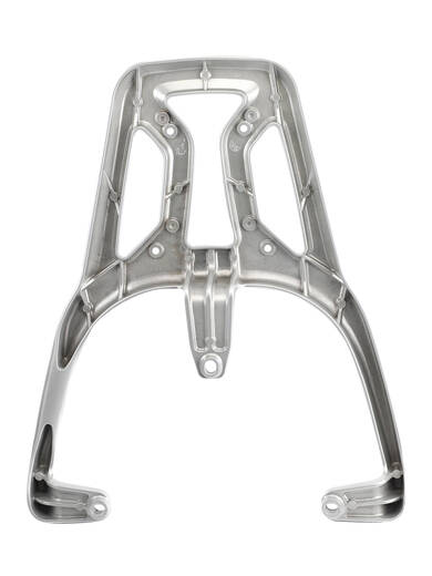 适用爱玛辉腾A723电动车后货架尾架电瓶车尾箱架铝合金后衣架支架 尾翼+小支架+靠背(黑色)