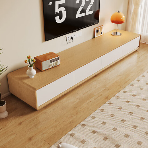 Pashaman log style solid wood TV cabinet storage cabinet integrated living room household simple floor-standing cabinet 2 meters 6189Y