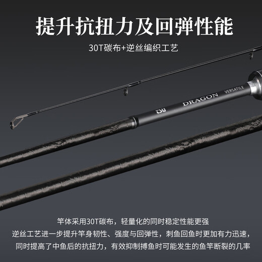 钓之屋DN泛用路亚竿DRAGON远投竿高感度鲈鱼翘嘴鳜鱼海鲈竿变调 2.16m DN泛用系列S722ML直柄竿