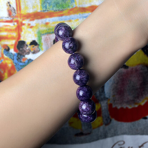 Eternal Symbol Light Luxury Collection Natural Gemstone Imperial Amethyst Bracelet Bracelet Purple Crystal Women's New Year Gift Collectible Amethyst-14mm