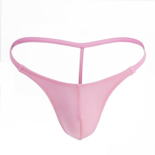 ROSELEX private delivery thin belt men's thong sexy seamless T pants convex breathable comfort bag white one size (62-90cm waist)