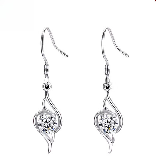 PT950 platinum earrings and earrings for women 18 years old, diamond earrings for women, Valentine's Day, only love earrings