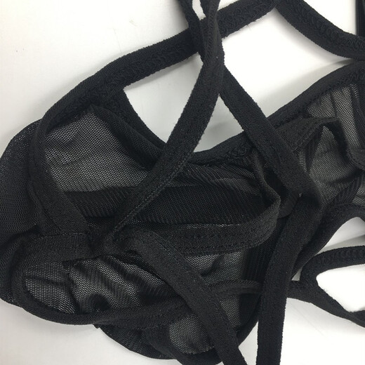 Private Shang Men's Sexy Underwear Mesh Panties Sexy Elastic Band Black T-Pants Thongs One Size 170Jin Jin is equal to 0.5kg within