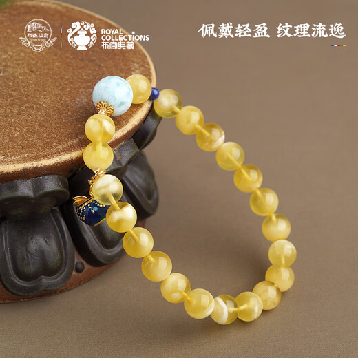 Potala Palace beeswax sea grain stone bracelet 925 silver treasure bowl pendant single circle amber bracelet for men and women as a birthday gift for girlfriend