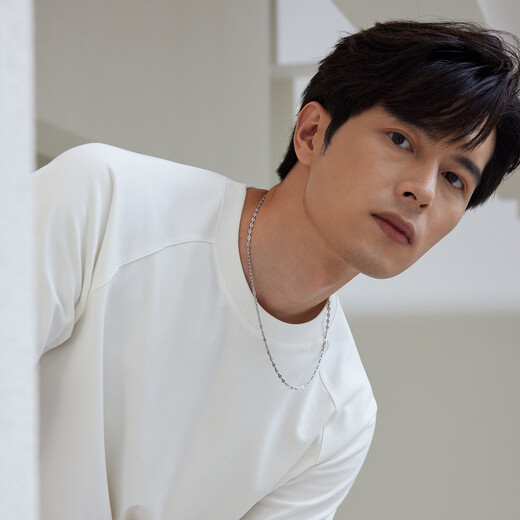 Lukfook Jewelry Platinum 950 Day Chain Platinum Necklace Plain Chain Men's Price L19TBPN0031 50cm-17.64g (including labor cost 1764 yuan)