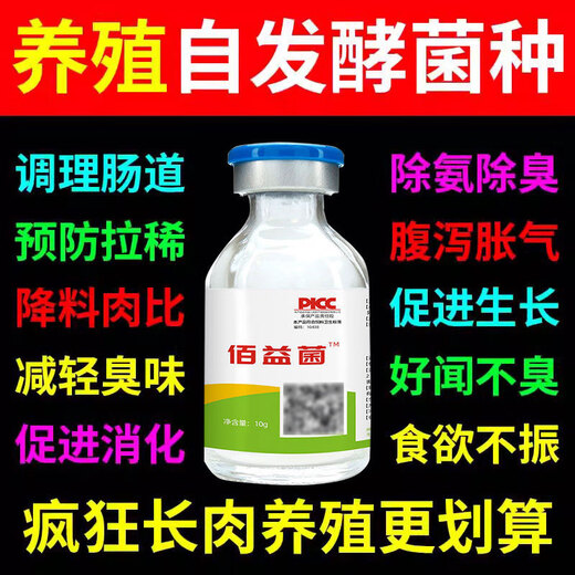 Baiyi bacteria rapid fermentation strain veterinary feed additives for pigs, cattle, sheep, chickens, ducks, fish and shrimp genuine concentrated Baiyi bacteria Baiyi bacteria 10g/bottle*1 bottle breeding without diarrhea