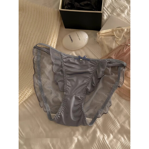 坠倾4条法式纯欲丁字裤性感内裤女生纯棉低腰性感2025新款蕾丝三角裤 Y3882-黑色 L 适合90-110斤