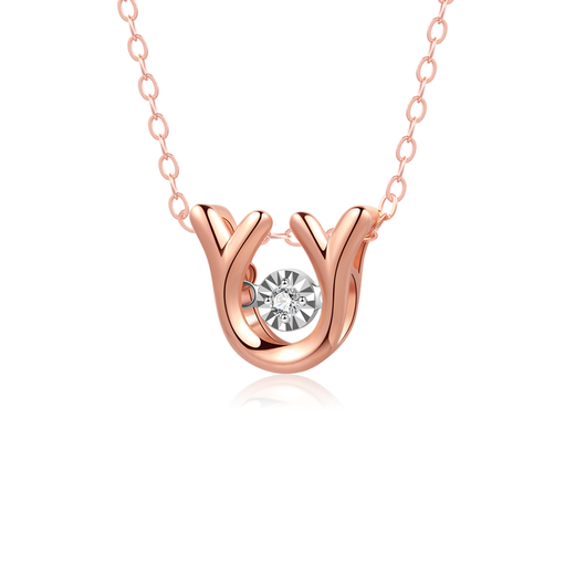 Lierui CHMJF/Chenghuang Temple Jinfuyinlou 18k gold diamond pendant Yilu has you Internet celebrity Christmas gift to girlfriend, no grade below 20 points 18k gold diamond pendant Yilu has you F-G/