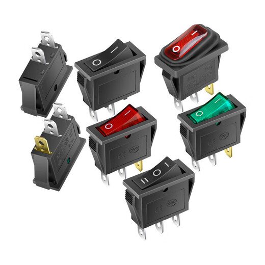 Huijun KCD3 boat switch opening 11*29mm rocker switch electrical power button 3 feet 3 levels black