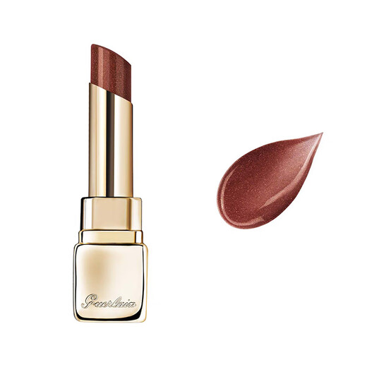 Guerlain Kiss Bálsamo labial Regalo de cumpleaños hidratante para novia 878 perlada Dahlia, 3.2G