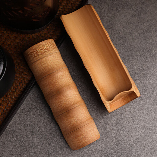 Fat Donglai's same style supermarket tea cup made of bamboo tea, lotus bamboo knot, tea shovel, teaspoon Liujunzi accessories tea, carbonized green tea