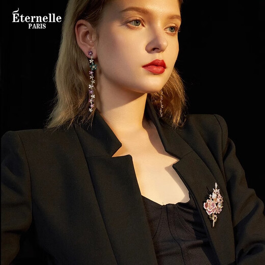 Eternelle French eternal rose brooch high-end niche design corsage lapel pin birthday gift