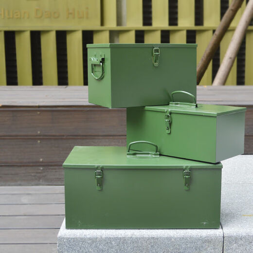 Ye Yu Hardware Tool Box Home Multifunctional Storage Box Car Iron Portable Electrician Stainless Steel Box Large Turnover Box Black 31*19*20 (Full Welding 1.0)