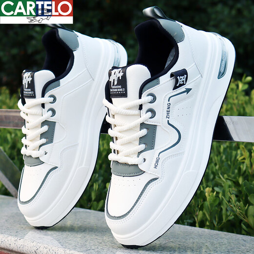 Cartelo 2025 Summer New Shoes для мужских белых туфлей в корейском стиле.