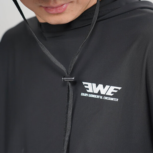 EWE25 Fake Two-Piece Sun Protection Clothes Samurai Sleeve Sun Protection Clothes Breathable Ice Sensitive Clothes Anti-UV Fishing Clothes Black S