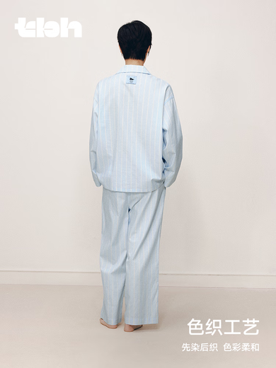 Brutalist Home Furnishing Gong Jun's same style Urban Beast Black Panther Tencel Cotton Home Clothes Suit can be worn outside for couples in all seasons Black Panther Tencel Cotton Long Home Clothes Water Drop Blue XL