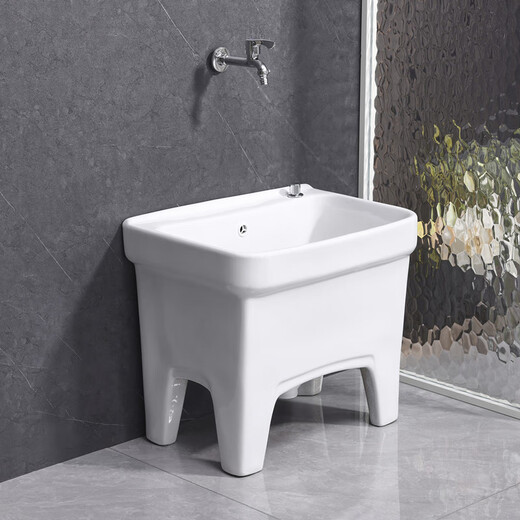 Lefit (lfte) bathroom ceramic mop pool balcony mop trough household Taiwan-controlled large, medium and small mop basin courtyard mop pool 933 Taiwan-controlled drain delivery to home