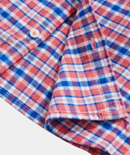 Vineyard vines boys plaid flannel whale shirt, lobster reef lobster reef X-Large