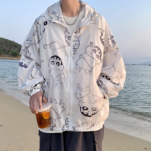 Chang Luzhu [1390 Menschen gelobt] Ice Seidenscreen-Kleidung im Freien im Sommer im Sommer Ultra-dünn lose lässige Jacke Korean Style Trend Black 5xl