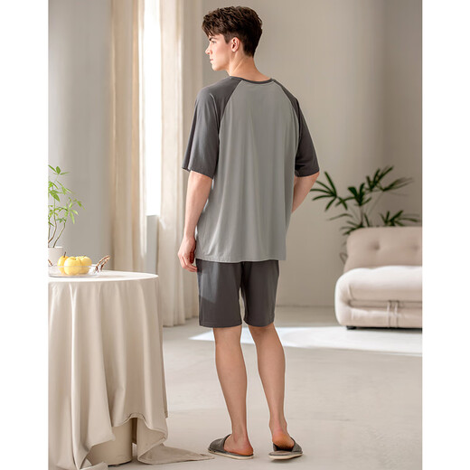 Fenton self-operated flagship store 25 new spring and autumn pajamas for men to wear outside Modal cotton antibacterial large size home clothes set