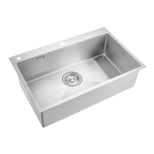 Moen same style 304 stainless steel kitchen sink handmade large single sink under counter basin 27531/27532 handmade sink SK27532SL 780MM single sink+3