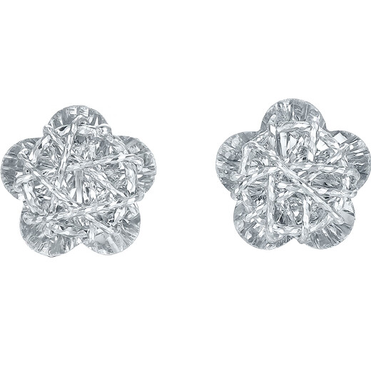 Saturday Fortune PT950 platinum earrings for women, sparkling rose platinum earrings B0915214, one pair, about 1.6g gift