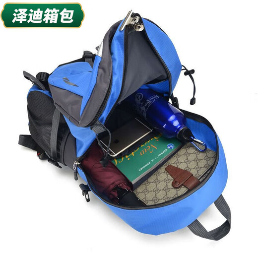 Yunluo Outdoor Backpack Men's Large Capacity Travel Lightweight Casual Hiking Backpack Women's Sports Waterproof Travel Mountaineering Bag Blue Large Capacity Waterproof Backpack