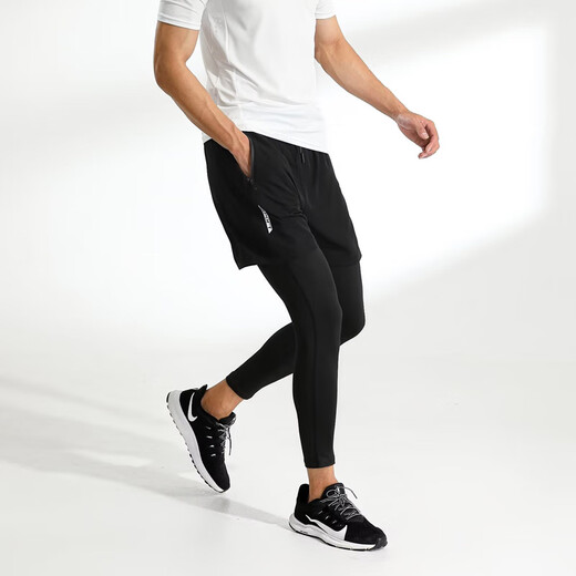 Jingya gefälschte zweiteilige Set von Kumpelhosen bodend Stretch-Sporthosen Jogging Hosen Training Hosen Fitness