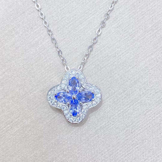 IosnIOSN new natural 3a full body tanzanite pendant dark blue 925 silver fashion simple style inlaid