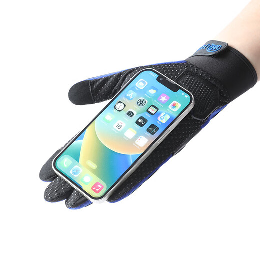 Motorcycle riding gloves autumn men's full-finger breathable protective motorcycle gloves anti-fall bicycle gloves windproof riding protection anti-fall wear-resistant vibrant green one size fits all 1 pair suitable for palm circumference 20-24cm