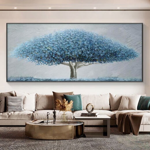 纪乐朵黄金满地客厅挂画现代沙发简约装饰画大道发财树背景墙壁画 L3294-鸿运当头-B晶瓷画 125*50cm典雅黑色【铝合金边框】