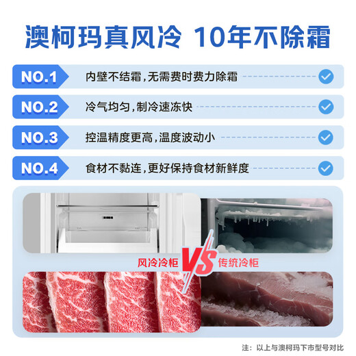 AUCMA Smart Eye Series 120-liter single-temperature air-cooled frost-free small freezer household refrigerator horizontal refrigerator freezer first-level energy efficiency BC/BD-120WSD trade-in