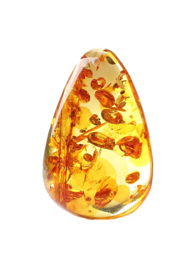 Juke 2025 latest high-end water purification grade flower amber natural beeswax pendant amber necklace for women 307610 seconds priced at 829 yuan