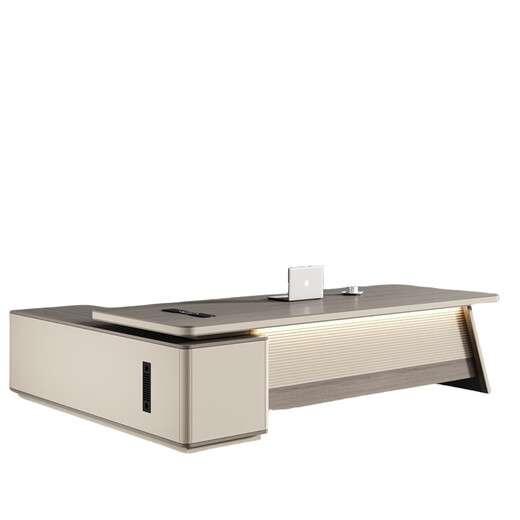 Guiqiu boss desk light luxury high-end young president executive desk desk and chair combination simple modern executive manager desk gold 2-meter single cabinet boss desk + boss chair