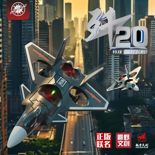 Yunya remote control aircraft children's fall-resistant long-lasting remote control toy boy toy drone foam helicopter fighter gift box J-20 aerobatic fighter-black single control dual power gift box version birthday Children's Day New Year gift