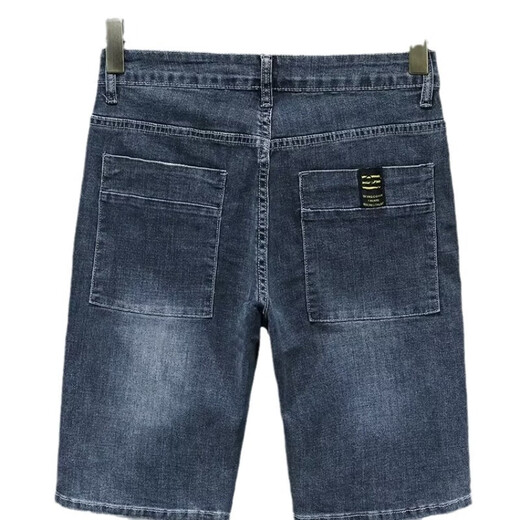 LEE KIDS summer thin denim shorts men's five-point pants loose straight mid-pants casual and versatile stretch breeches K722 blue and gray - direct sales from manufacturers 30 Recommended 110-120Jin [Jin equals 0.5 kg]