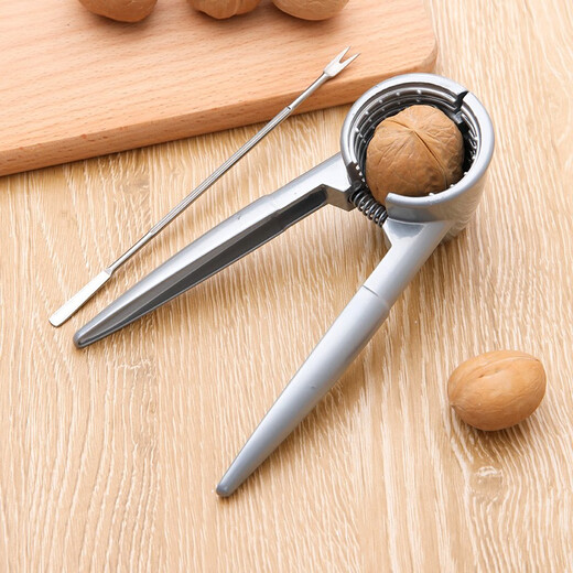 Jingxi 2025 new walnut clipper household labor-saving stainless steel high multi-function thickened hazelnut peeling pliers alloy standard model - funnel-shaped (free walnut needle)
