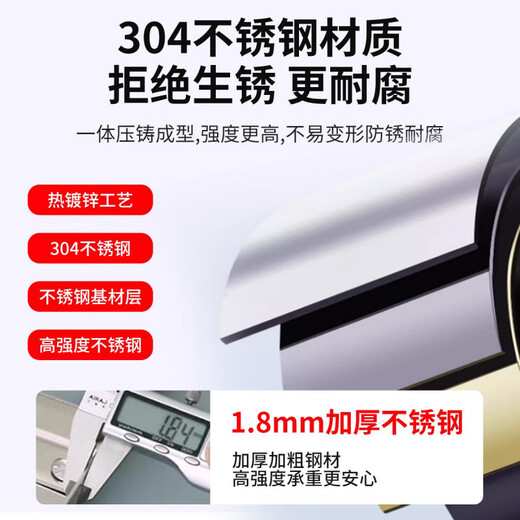 Thickened 304 stainless steel air conditioner outdoor unit bracket universal outdoor unit air conditioner bracket 1.5 HP 2/3 HP air conditioner shelf 1 HP - large 1.5 HP stainless steel 1.3 thick / with a full set of screws