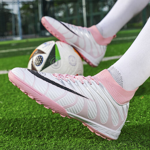 Fußballschuhe für Jungen und Mädchen Training Wettbewerb Schuhe Pink gebrochene Nägel-Zhuo 698 37