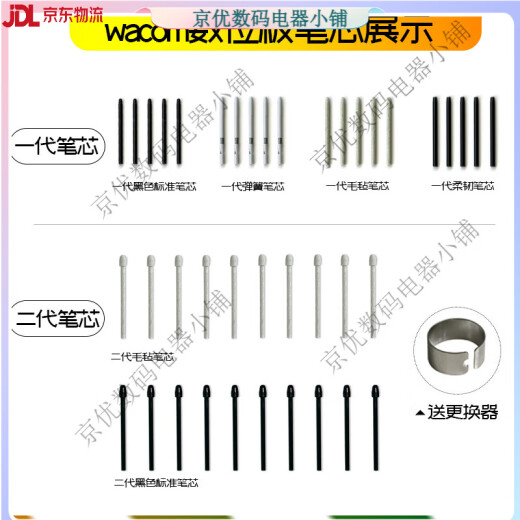 WACOM数位板笔芯BAMBOO CTL-460 660 470 471 671 672手绘板笔尖 原封DTC-133标准笔芯五支装 【送更换器】 0x0cm