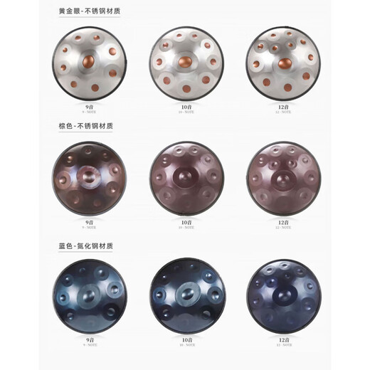 Weiß Dragon Roar Handpan Hand D D Minor Percussion anfängliche Anfänger professionelle Hand D 9 Ton 10 Ton 12 Ton Dunkler Sturm 10 Ton [Advanced Model]