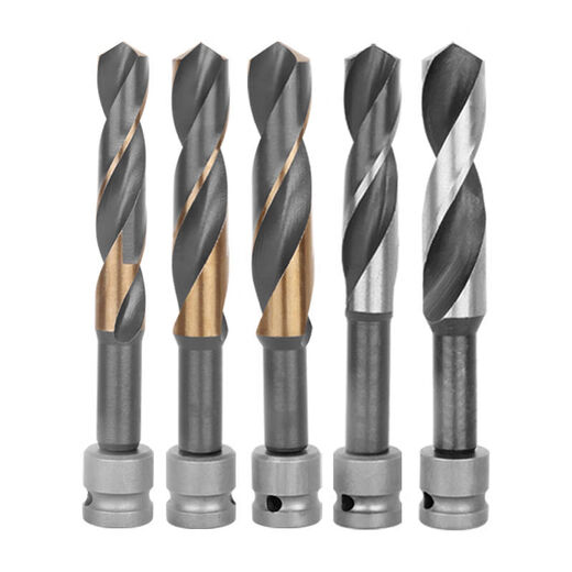 NAOISKEY electric wrench woodworking template twist drill sleeve conversion joint extended high-speed steel board hole opener drill bit stainless steel/steel/template extension special drill 18mm