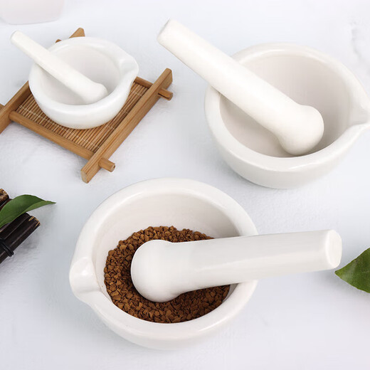 Jieyi tablet grinder tamping pot, tamping pestle, grinding bowl, tamping device, powder grinding tool, medicine grinding device, grinding bowl, medicine tamping set, 6cm bowl + stick + spoon + brush