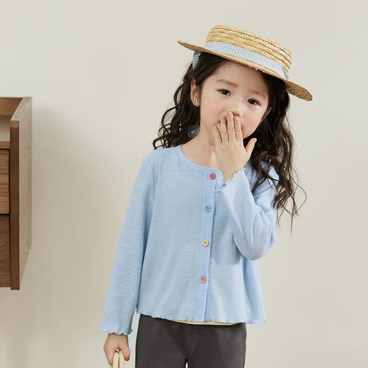 LUSON Xiao O Bao children's clothing baby girl cardigan jacket thin 2025 spring and summer new baby air-conditioned shirt