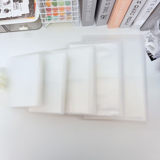 Photo frame, plastic-sealed photo album, plastic-sealed Polaroid movie ticket, train ticket, small card, postcard storage album, photo card album, 4/5/6/7-inch transparent inner page book, plastic-sealed/plasticized, can hold 4 inches, 20 pages, 80 sheets/snap
