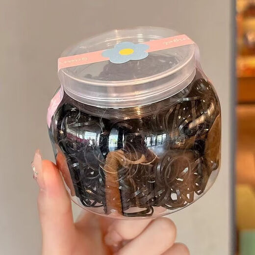 Colorful high-elasticity disposable rubber band children's small hair band baby hair rope root durable girl's headband hair tie mixed color 1 piece set