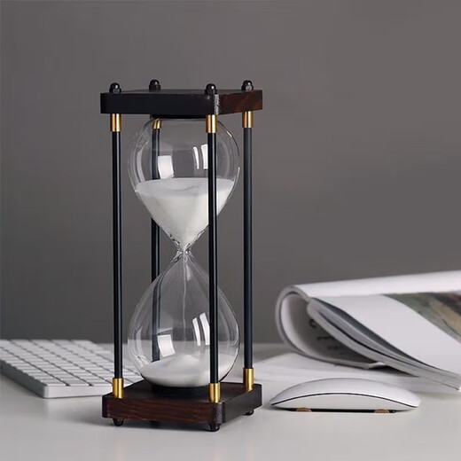 Zhizhen birthday gift retro time hourglass desktop ornaments quicksand timer to give girlfriend boyfriend creative custom gift white sand (30 minutes)